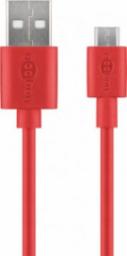 Kabel USB Goobay USB-A - microUSB 1 m Czerwony (JAB-1917082)