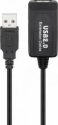 Kabel USB Goobay USB-A - USB-A 10 m Czarny (533888)