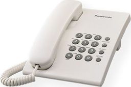 Telefon stacjonarny Panasonic Panasonic KX-TS500FXW Corded phone, White, Wall-mount option, Last Number Redial, Flash, Volume Control (6 levels), 3-Step Ringer Selector, Tone/Pulse - KX-TS500FXW