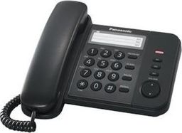 Telefon stacjonarny Panasonic Panasonic KX-TS520FXB, Corded phone, White / Standard phone with 3-line display, CLIP function, Phone list 50 names and number/ 20 last number memory / MUTE, FLASH, HOLD functions-KX-TS520FXB
