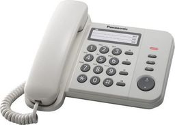 Telefon stacjonarny Panasonic Panasonic KX-TS520FXW, Corded phone, White / Standard phone with 3-line display, CLIP function, Phone list 50 names and number/ 20 last number memory / MUTE, FLASH, HOLD functions-KX-TS520FXW