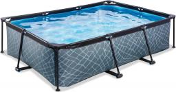  Exit Exit Toys Stone Pool, Frame Pool 220x150x65cm, swimming pool (grey, with filter pump)