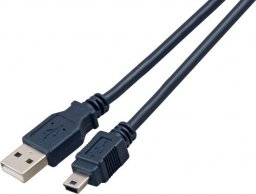 Kabel USB EFB USB-A - miniUSB 3 m Czarny (K5250SW.3V2)