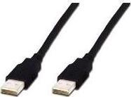 Kabel USB Digitus USB-A - USB-A 1.8 m Czarny (AK-300101-018-S)