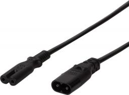 Kabel zasilający LogiLink Przedłużacz kabla zasilającego IEC C8 > C7 czarny 2m (CP129)