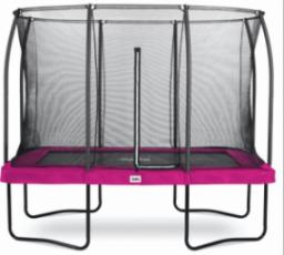 Trampolina ogrodowa Salta ogrodowa Comfort Edition z siatką wewnętrzną 305 x 214 cm różowa
