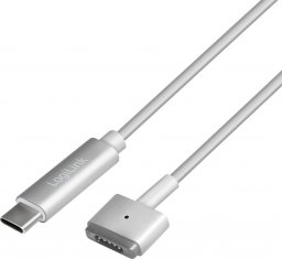 Kabel USB LogiLink USB-C - MagSafe 2 1.8 m Srebrny (PA0226)