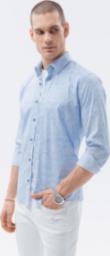  Ombre Koszula męska z długim rękawem - błękitna K609 S