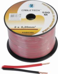 Przewód Cabletech Kabel głośnikowy 0,2mm czarno-czerwony