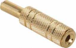  Gniazdo Jack 3.5mm st. kabel gold