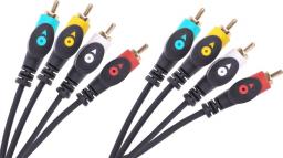 Kabel Cabletech RCA (Cinch) x4 - RCA (Cinch) x4 1.8m czarny (KPO3906-1.8)