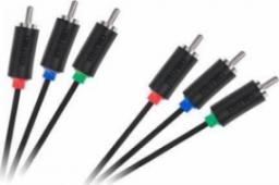 Kabel Cabletech RCA (Cinch) x3 - RCA (Cinch) x3 1.8m czarny (KPO3955-1.8)