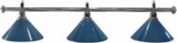 Lampa sufitowa Tournament Champion Lampa bilardowa Elegance 3 klosze niebieskie