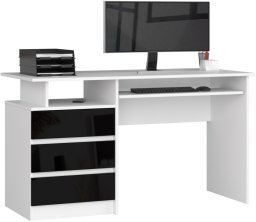 Biurko Fabryka Mebli Akord CLP Czarne 135 cm x 60 cm