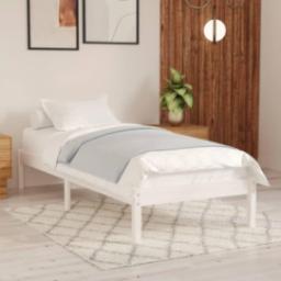  vidaXL vidaXL Rama łóżka, biała, lite drewno sosnowe, 90 x 200 cm