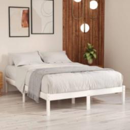  vidaXL vidaXL Rama łóżka, biała, lite drewno sosnowe, 120 x 200 cm