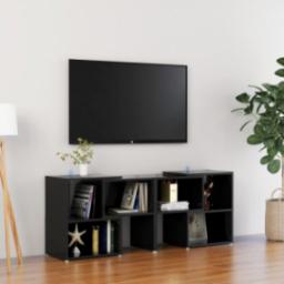  vidaXL vidaXL Szafka pod telewizor, czarna, wysoki połysk, 104x30x52 cm