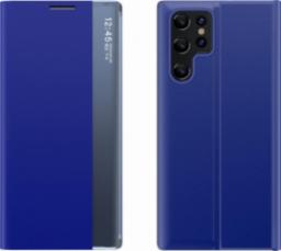  Hurtel New Sleep Case pokrowiec etui z klapką z funkcją podstawki Samsung Galaxy S22 Ultra niebieski