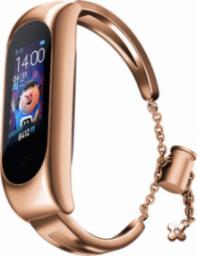  Hurtel Zamienna metalowa opaska bransoleta łańcuszek pasek do Xiaomi Mi Band 6 / 5 / 4 / 3 różowe złoto
