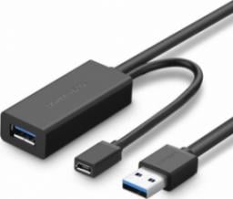 Kabel USB Ugreen USB-A - USB-A 10 m Czarny (6957303828272)