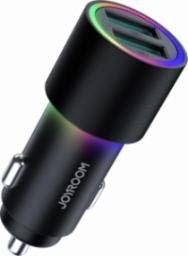 Ładowarka Joyroom Joyroom samochodowa ładowarka 2 x USB z podświetleniem 24W czarny (JR-CL10)