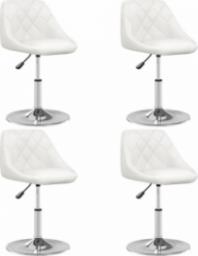  vidaXL vidaXL Krzesła stołowe, 4 szt., białe, obite sztuczną skórą