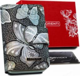  Lorenti Pionowy portfel damski w motyle z lakierowanej skóry naturalnej Lorenti NoSize