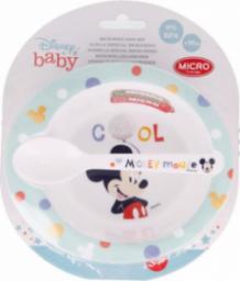  Mickey Mouse Mickey Mouse - Zestaw do mikrofali (miska z łyżeczką) (Cool)