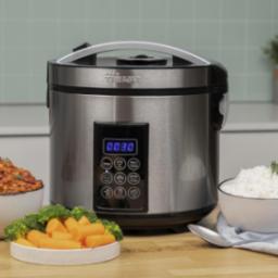 Tristar Cyfrowy ryżowar-parowar, RK-6138, 900 W, 2,2 L, srebrny!