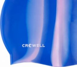  Crowell Czepek pływacki silikonowy Crowell Multi Flame niebiesko-różowy kol.06