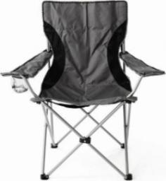  Divero Krzesło turystyczne campingowe czarno-szare