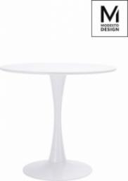 Modesto Design MODESTO stół TULIP FI 80 biały - MDF, podstawa metalowa
