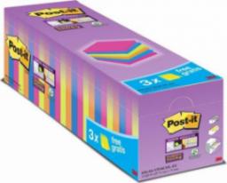 Post-It 3M Karteczki Samoprzylepne Post-it_ Super Sticky _21 bloczków + 3 GRATIS, każdy po 90 kolorowych karteczek 76x76mm_654-SS-VP24COL 3