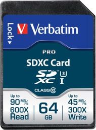 Karta Verbatim Pro SDXC 64 GB Class 10 UHS-I/U3  (47022)