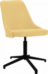  vidaXL Obrotowe krzesło stołowe, żółte, obite tkaniną