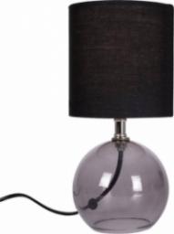 Lampa stołowa Ambiance Lampa stołowa z kloszem abażurem lampka nocna czarna ze szklaną podstawą 25x12 cm