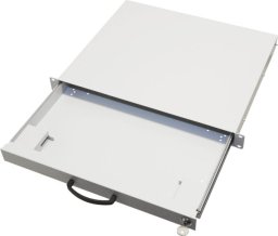 TecLine 19'' Shelf for Keyboard for mounting to 2 vertical rails, 1 U, light grey RAL 7035 - 17000122