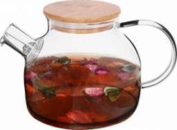  Excellent Houseware Dzbanek szklany z sitkiem do wody herbaty ziół napojów gorących z uchwytem pokrywką 1 l