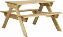  vidaXL Stół piknikowy z ławkami, 110x123x73 cm, impregnowana sosna