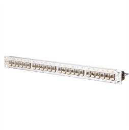 MetzConnect BTR BTR Patch Panel C6Amodul, Cat 6A, 24 Port, 19", Stainless Steel - 130B11P1-E