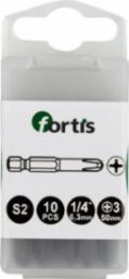  Fortis Bit 1/4" DIN3126 E6,3 PH 3x50mm 10szt.FORTIS