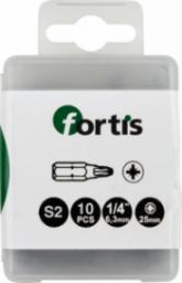  Fortis Bit 1/4" DIN3126 C6,3 PZ 2x25mm 10szt.FORTIS