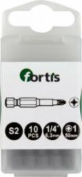 Fortis Bit 1/4" DIN3126 E6,3 PZ 1x50mm 10szt.FORTIS
