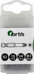  Fortis Bit 1/4" DIN3126 E6,3 PZ 3x50mm 10szt.FORTIS