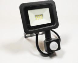 Naświetlacz SuperLed Naświetlacz LED halogen z czujnikiem ruchu 10W/800lm/IP65 biała neutralna