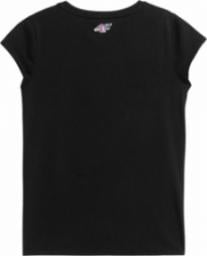  4f Koszulka dla dziewczynki 4F głęboka czerń HJL22 JTSD010 20S : Rozmiar - 122cm
