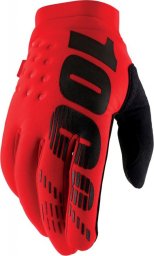  100% Rękawiczki 100% BRISKER Glove red roz. L (długość dłoni 193-200 mm) (NEW)