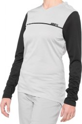  100% Koszulka damska 100% RIDECAMP Womens Longsleeve Jersey długi rękaw grey black roz. S (NEW 2021)