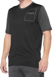  100% Koszulka męska 100% RIDECAMP Jersey krótki rękaw charcoal black roz. S (NEW 2021)