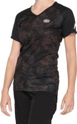  100% Koszulka damska 100% AIRMATIC Women's Jersey krótki rękaw black floral roz. M (NEW 2021)
